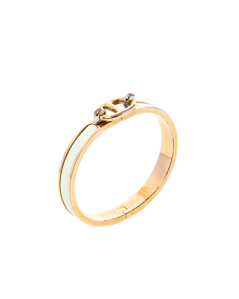 HERMES CLIC CHAINE WHITE GHW FI 02 62 03832