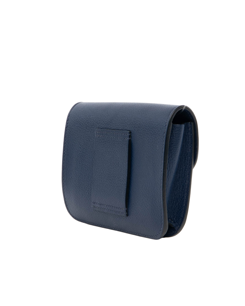 HERMES CONSTANCE WALLET SLIM BLUE SHW Z MZ 009 MM 8072