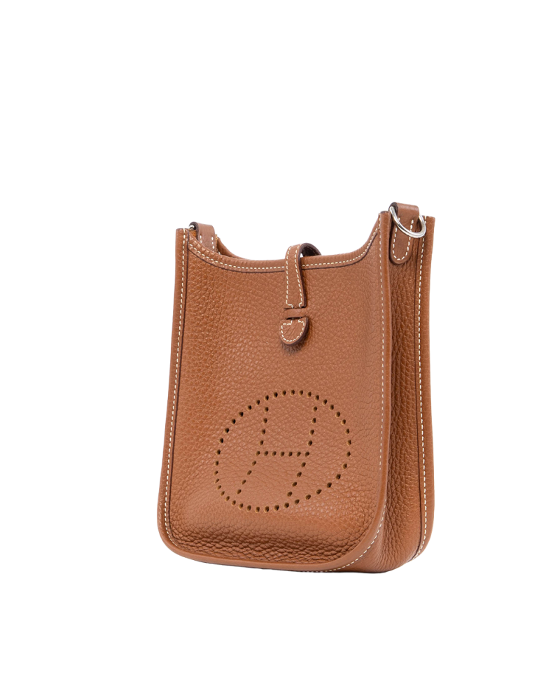 HERMES EVELYNE MINI BROWN TOGO SHW C BS 005 1019