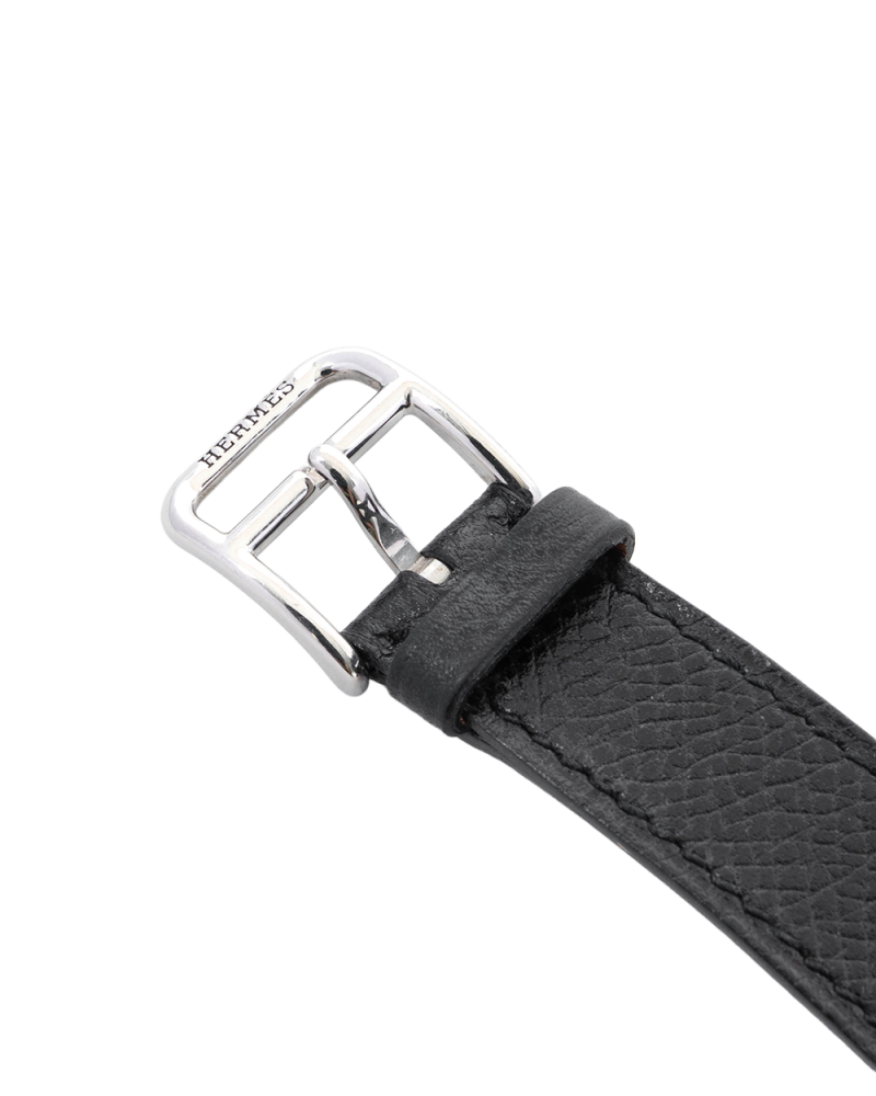 HERMES H WATCH BLACK EPSOM SHW HH1 210 1957108 5385
