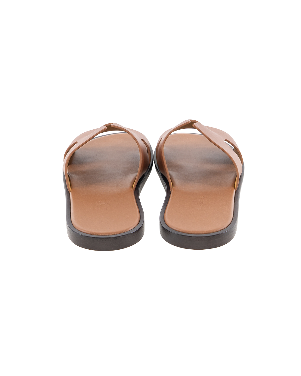 HERMES IZMIR SANDAL MEN 40 BROWN CALF 041141ZH 2203 9588