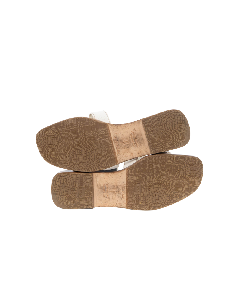 HERMES ORAN SANDALS 37 WHITE R0021056Z21 5187
