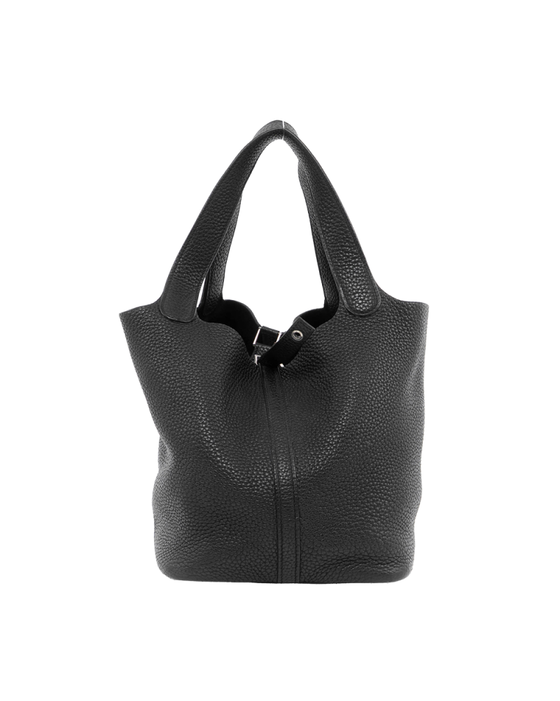 HERMES PICOTIN 22 BLACK SHW STAMP C 0521