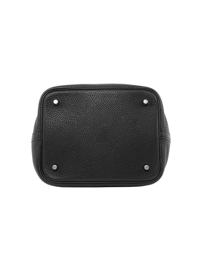 HERMES PICOTIN 22 BLACK SHW STAMP C 0524