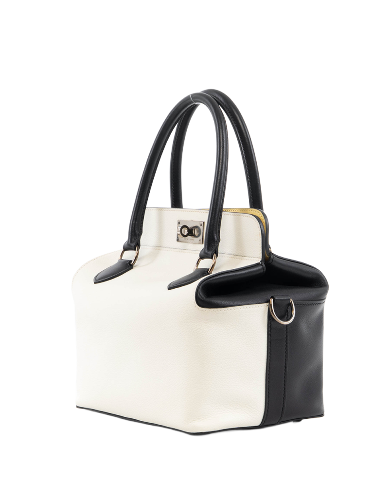 HERMES TOOLBOX 20 WHITE BLACK SHW X BY 011 C 5593