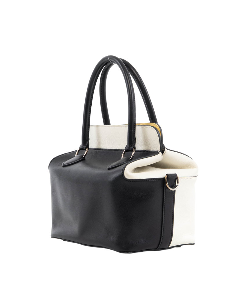 HERMES TOOLBOX 20 WHITE BLACK SHW X BY 011 C 5594