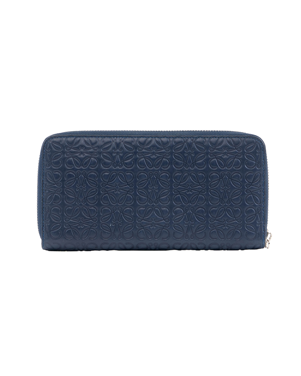 LOEWE ANAGRAM ZIPPER WALLET LONG BLACK LEATHER SHW 481605 1091