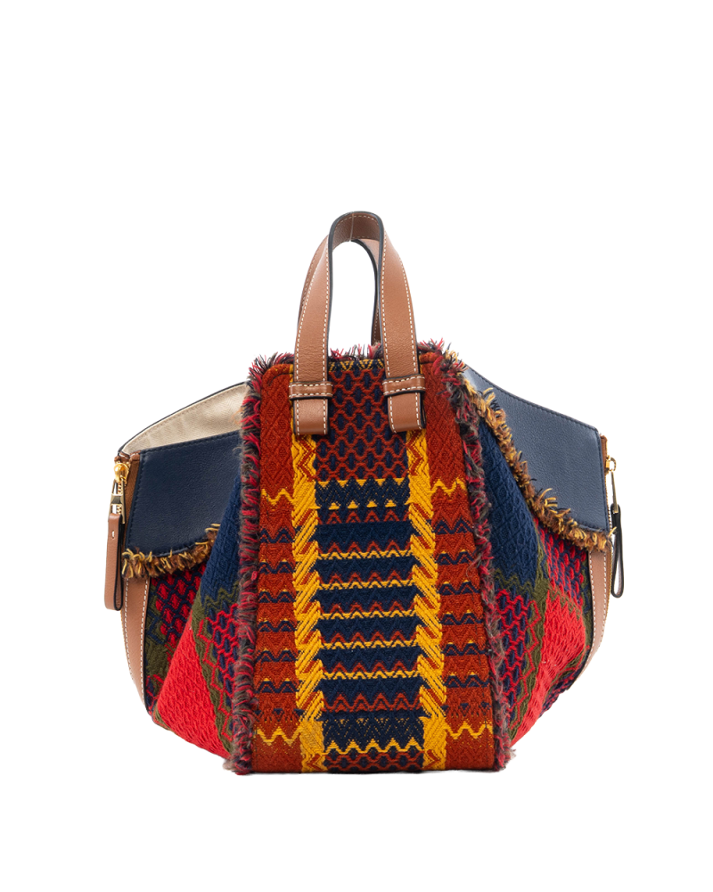 LOEWE HAMMOCK MULTICOLOR BROWN NAVY RED LEATHER GHW 062026 3553