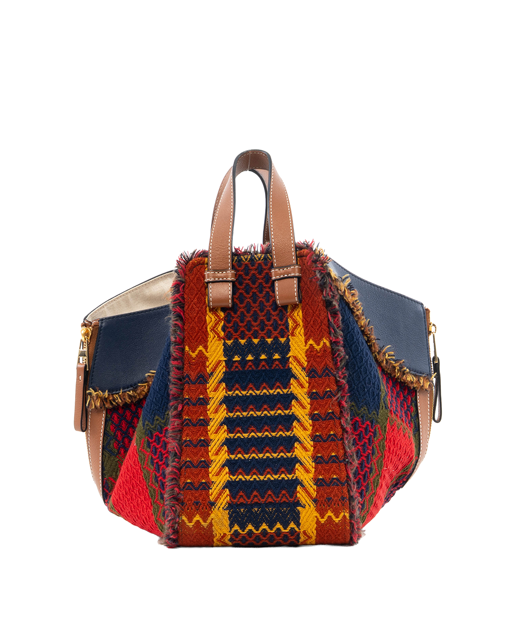 LOEWE HAMMOCK MULTICOLOR BROWN NAVY RED LEATHER GHW 062026 3553
