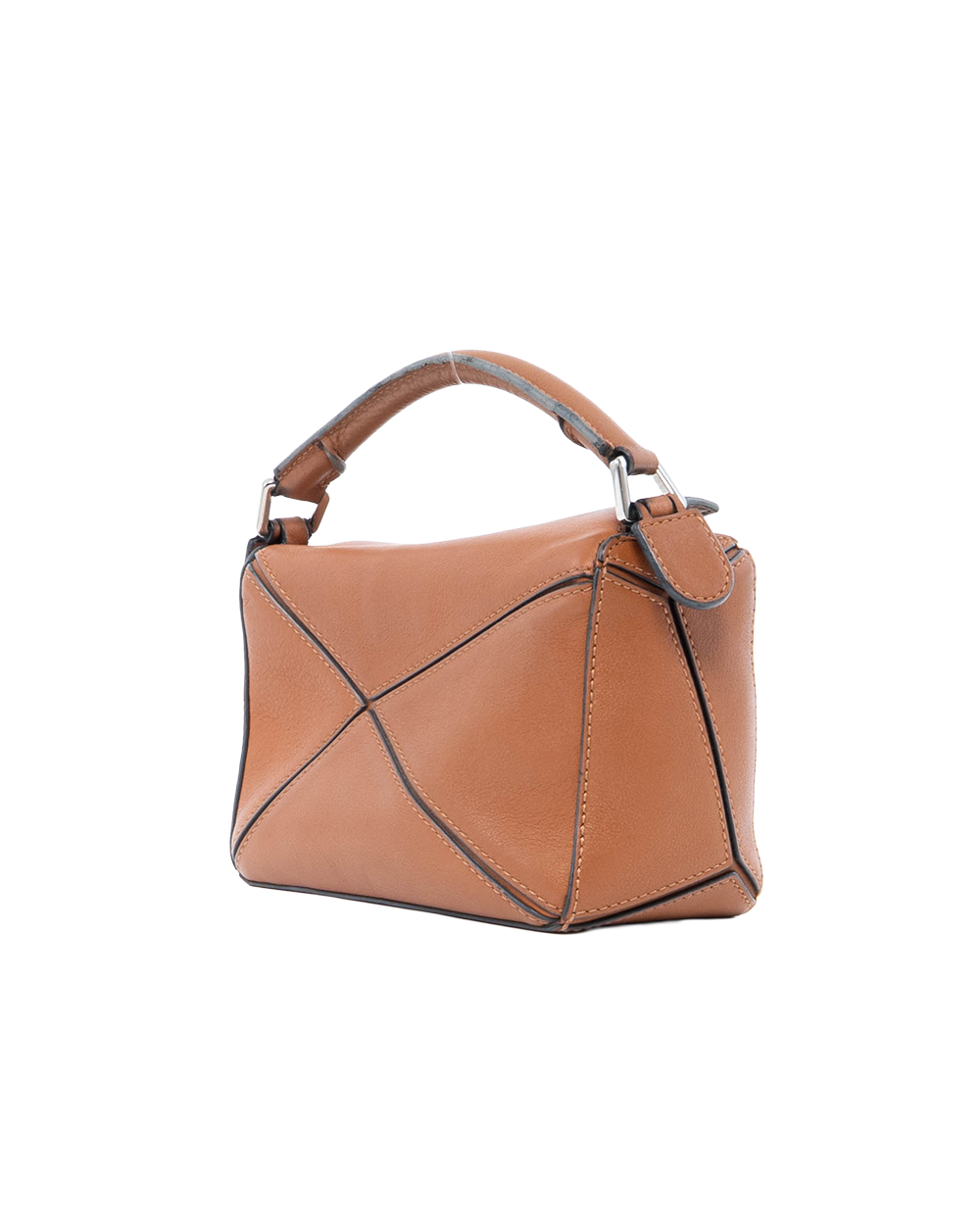 LOEWE PUZZLE MINI BROWN TAN CALF SHW 261838 0087