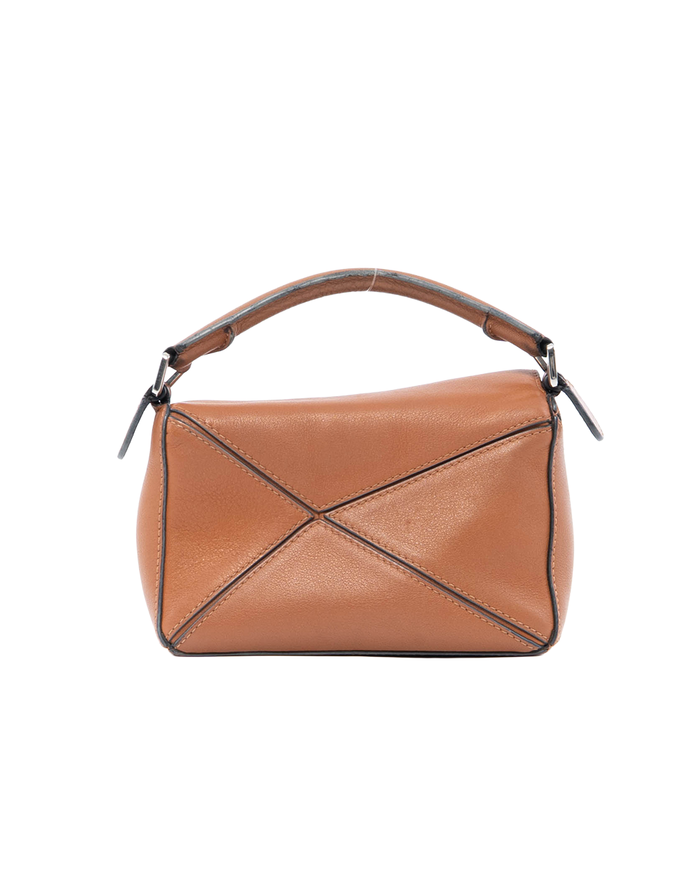 LOEWE PUZZLE MINI BROWN TAN CALF SHW 261838 0088