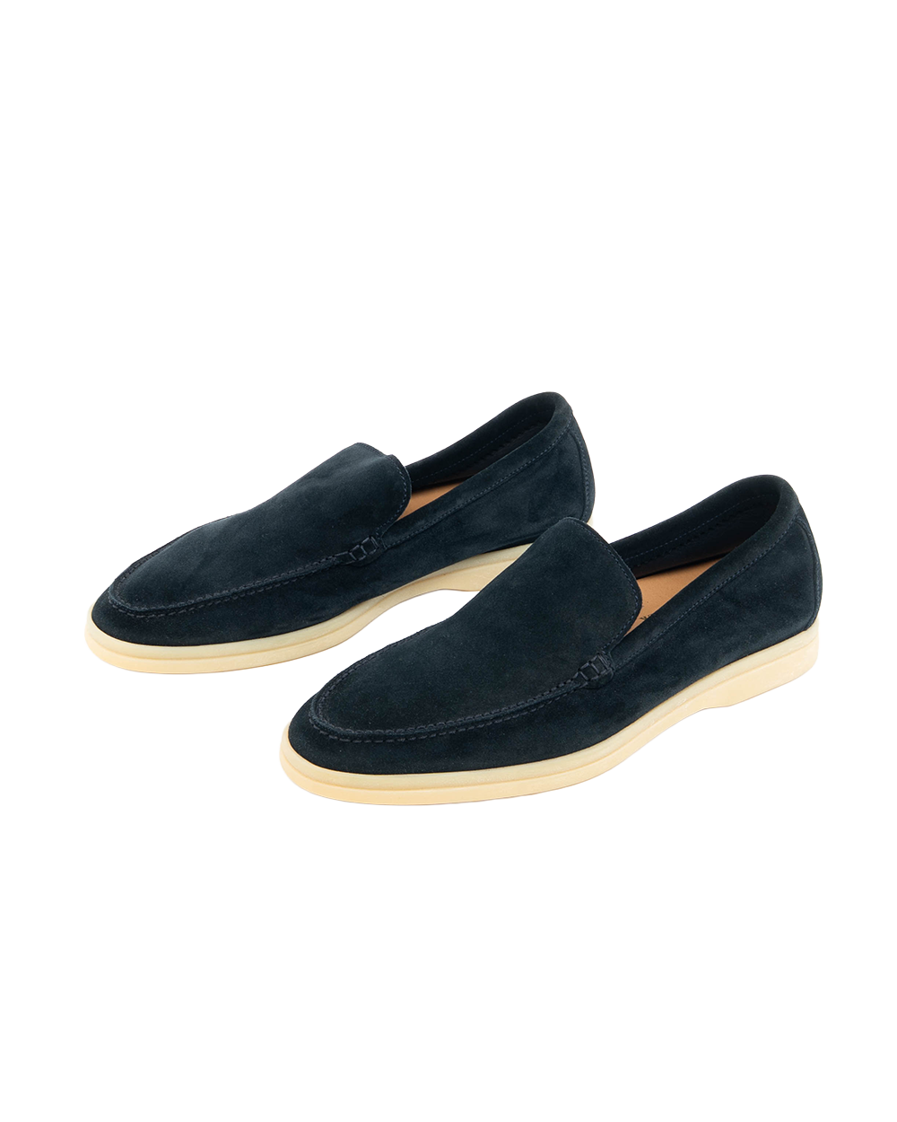 LORO PIANA SUMMER WALK LOAFER 40 BLUE NAVY CALF 5441