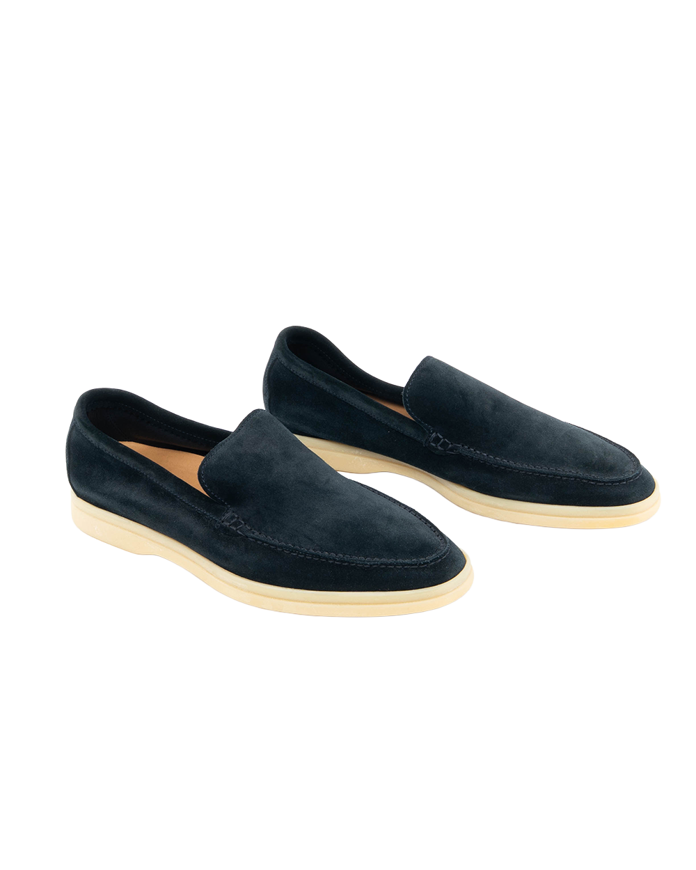 LORO PIANA SUMMER WALK LOAFER 40 BLUE NAVY CALF 5442