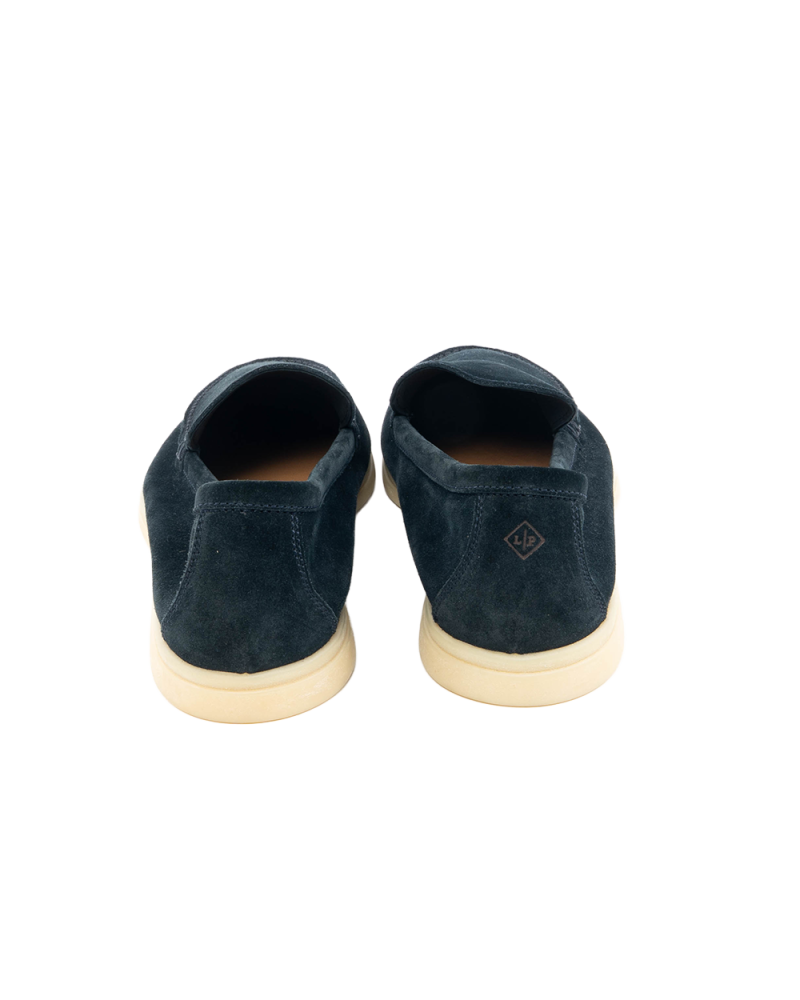 LORO PIANA SUMMER WALK LOAFER 40 BLUE NAVY CALF 5443