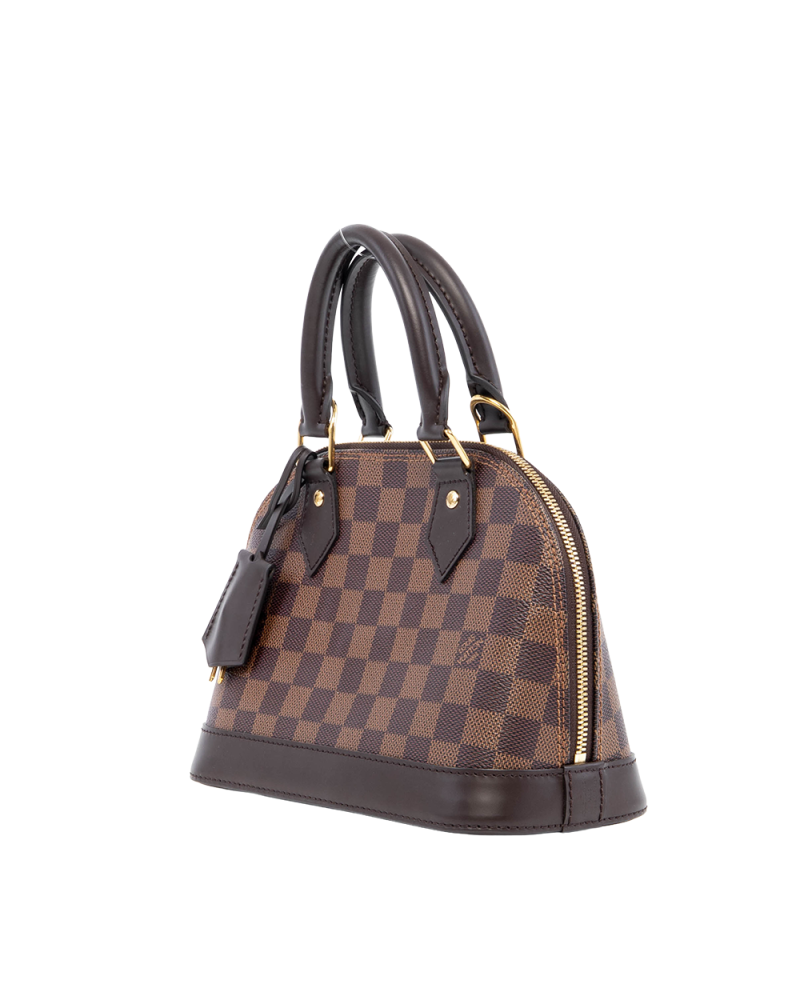 LV ALMA BB BROWN DAMIER CANVAS GHW MICROCHIP 07151