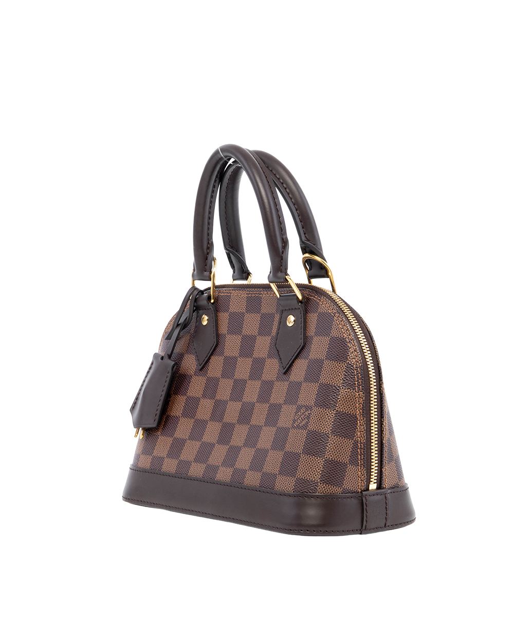 LV ALMA BB BROWN DAMIER CANVAS GHW MICROCHIP 07151