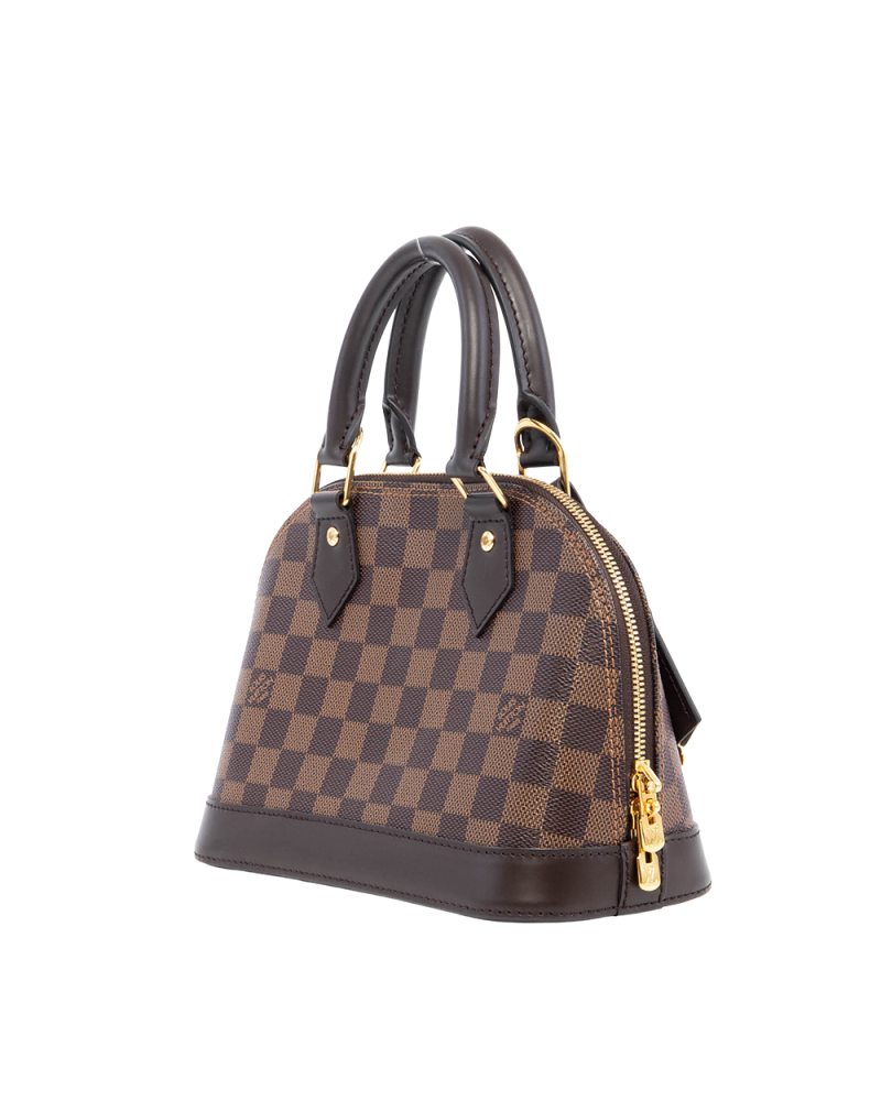 LV ALMA BB BROWN DAMIER CANVAS GHW MICROCHIP 07152