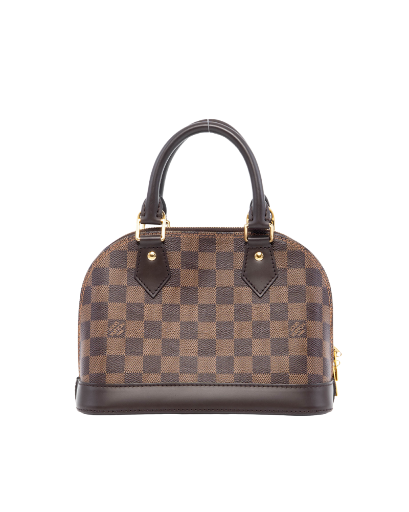 LV ALMA BB BROWN DAMIER CANVAS GHW MICROCHIP 07153
