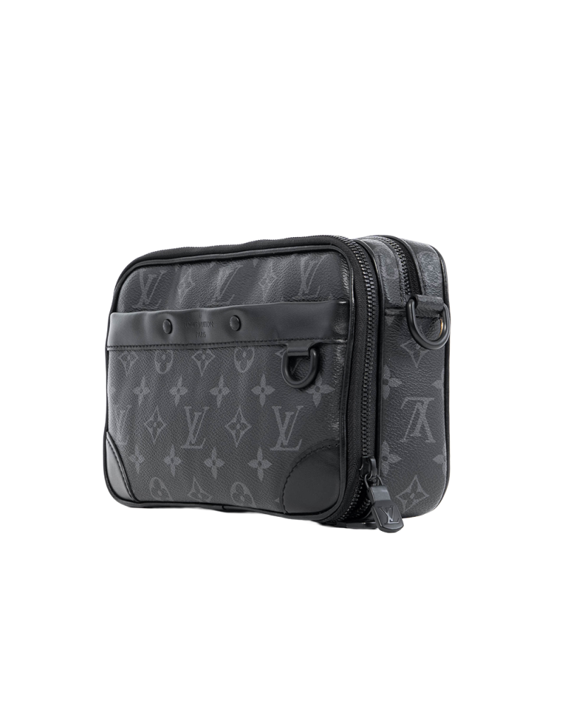 LV ALPHA MESSENGER ECLIPSE MONOGRAM CANVAS SO BLACK HW MICROCHIP 2466
