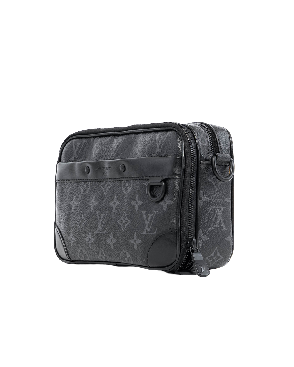 LV ALPHA MESSENGER ECLIPSE MONOGRAM CANVAS SO BLACK HW MICROCHIP 2466