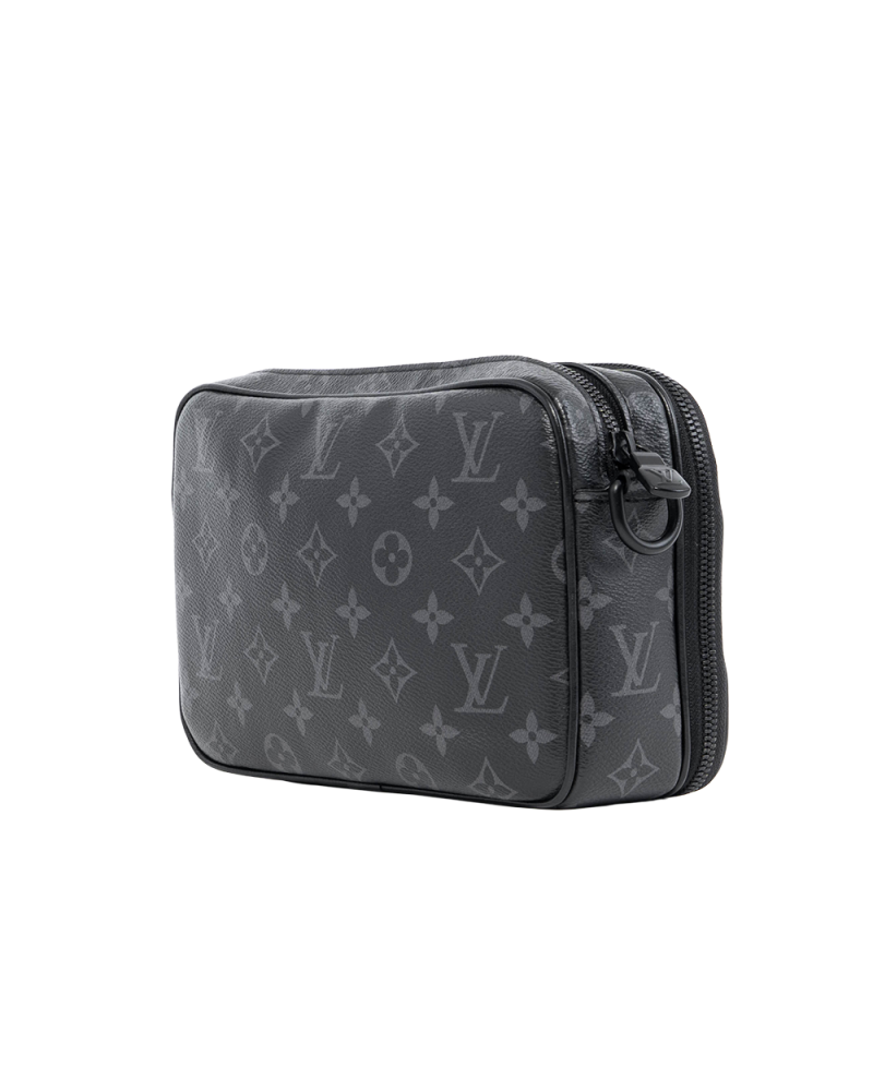 LV ALPHA MESSENGER ECLIPSE MONOGRAM CANVAS SO BLACK HW MICROCHIP 2467