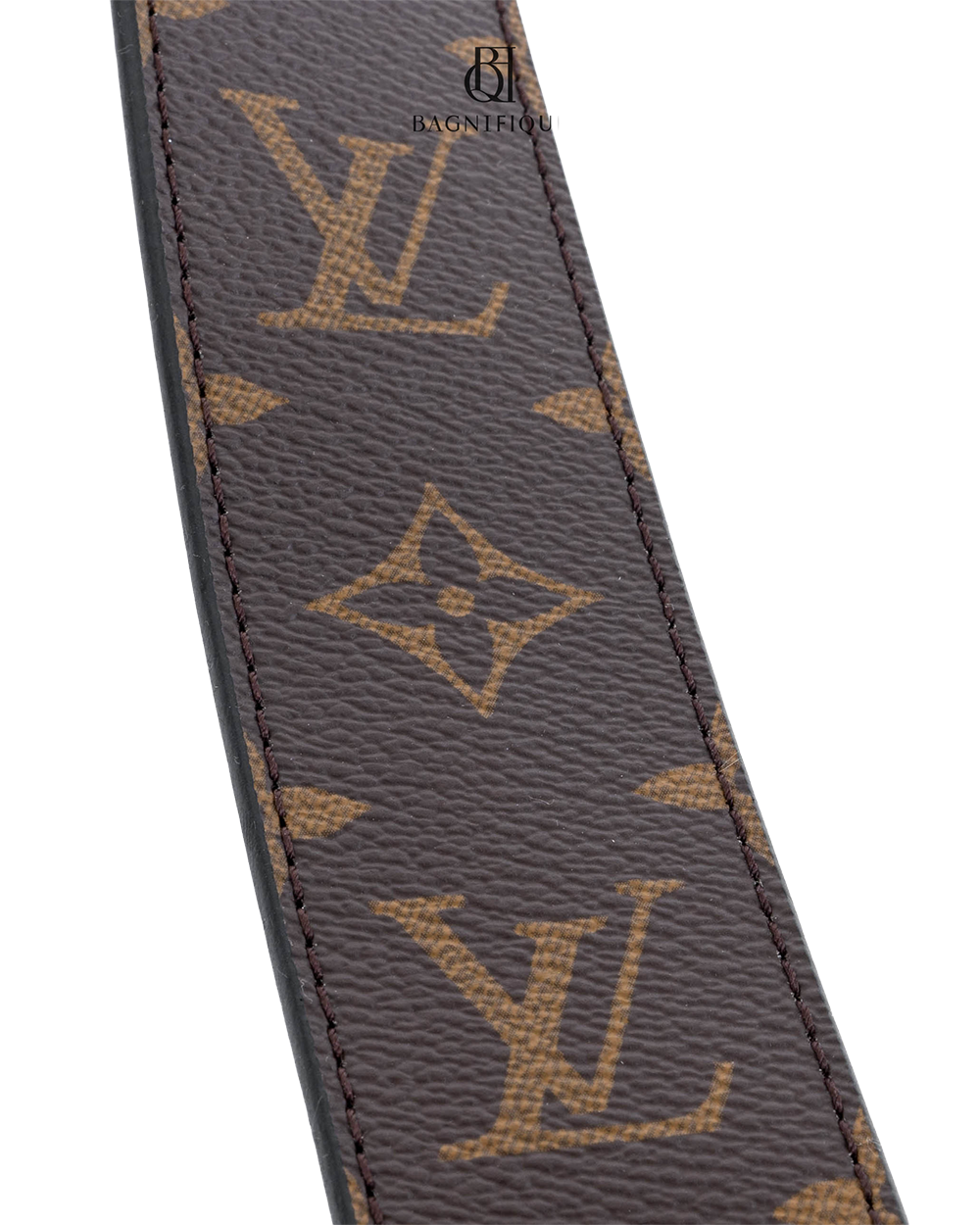 LV BAG STRAP BROWN BLACK MONOGRAM CALF GHW JJ0220 JO2288 03818