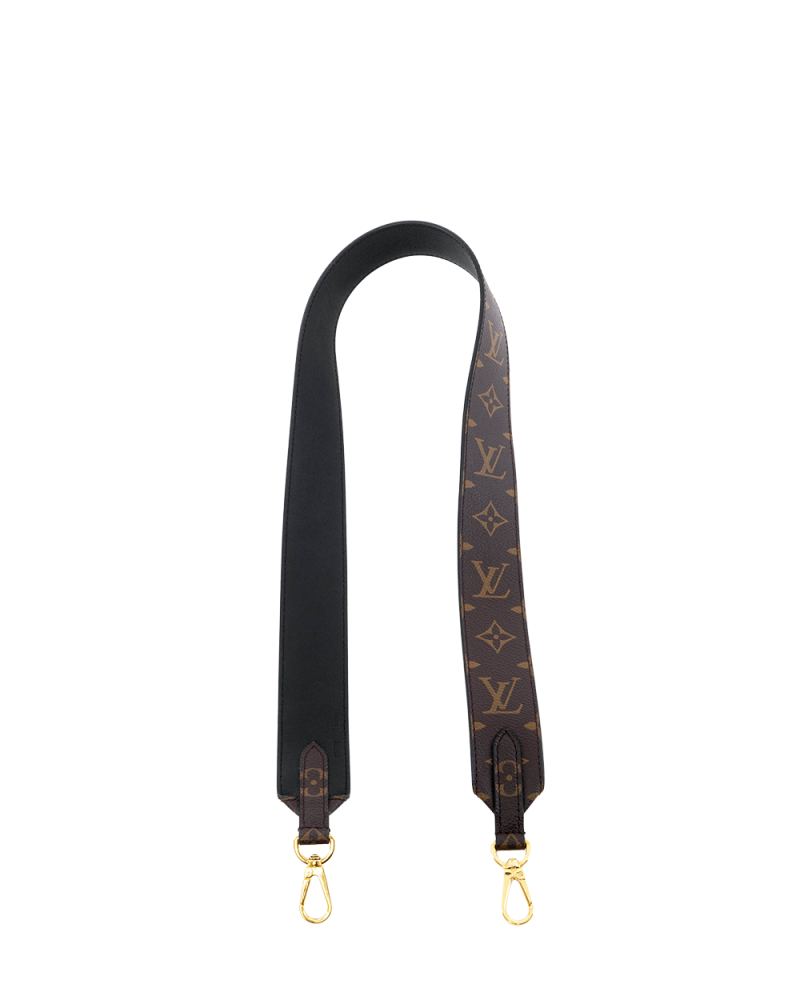 LV BAG STRAP BROWN BLACK MONOGRAM CALF GHW JJ0220 JO2288 03820