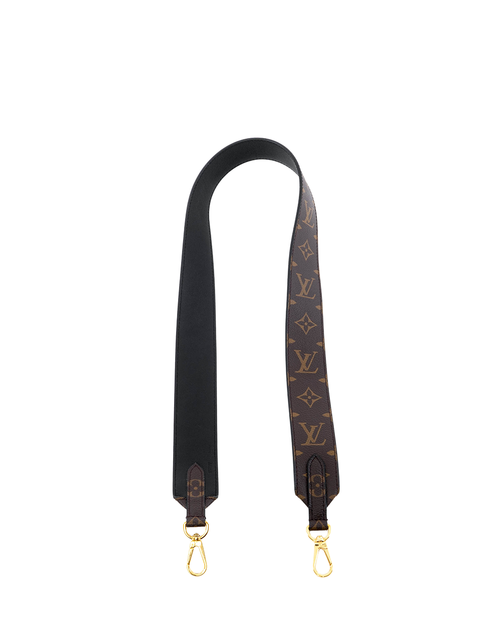 LV BAG STRAP BROWN BLACK MONOGRAM CALF GHW JJ0220 JO2288 03820