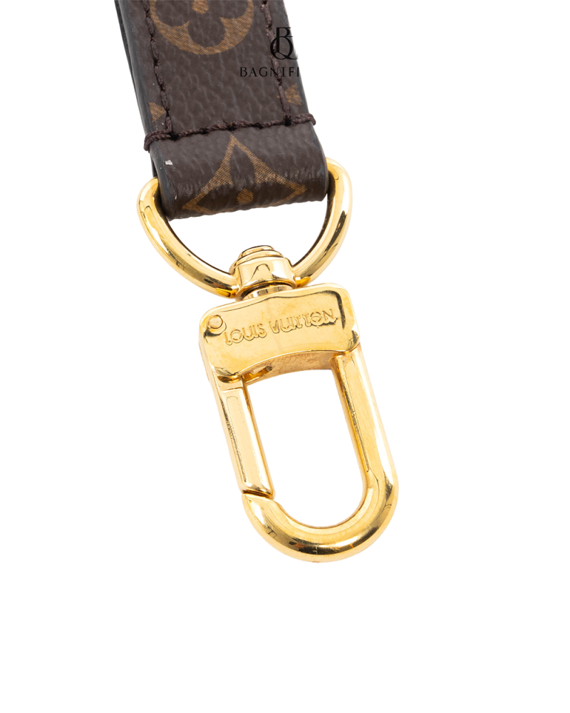 LV BAG STRAP BROWN MONOGRAM CANVAS GHW 0329