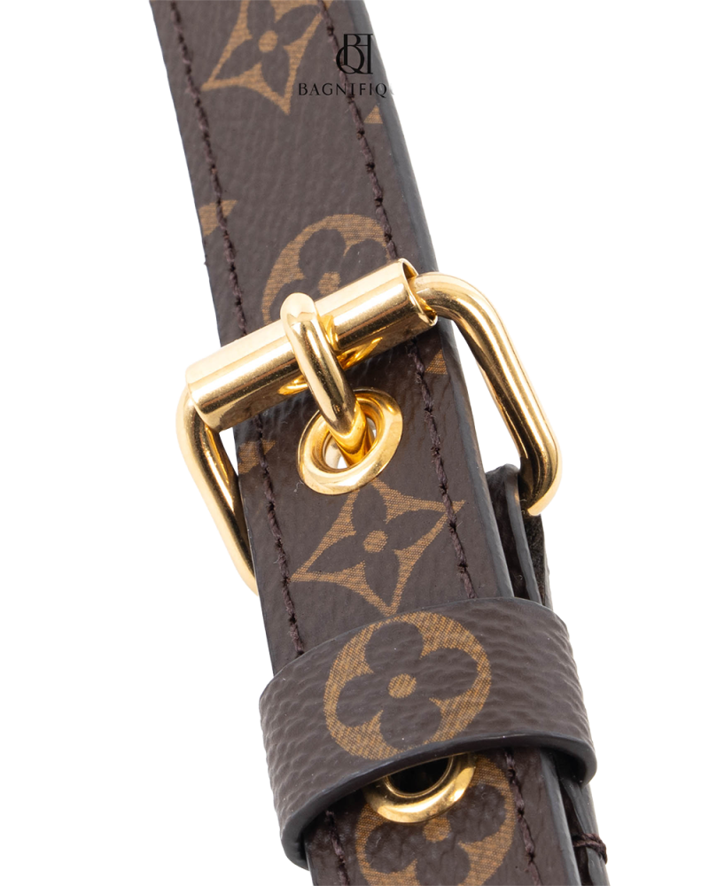 LV BAG STRAP BROWN MONOGRAM CANVAS GHW 0330