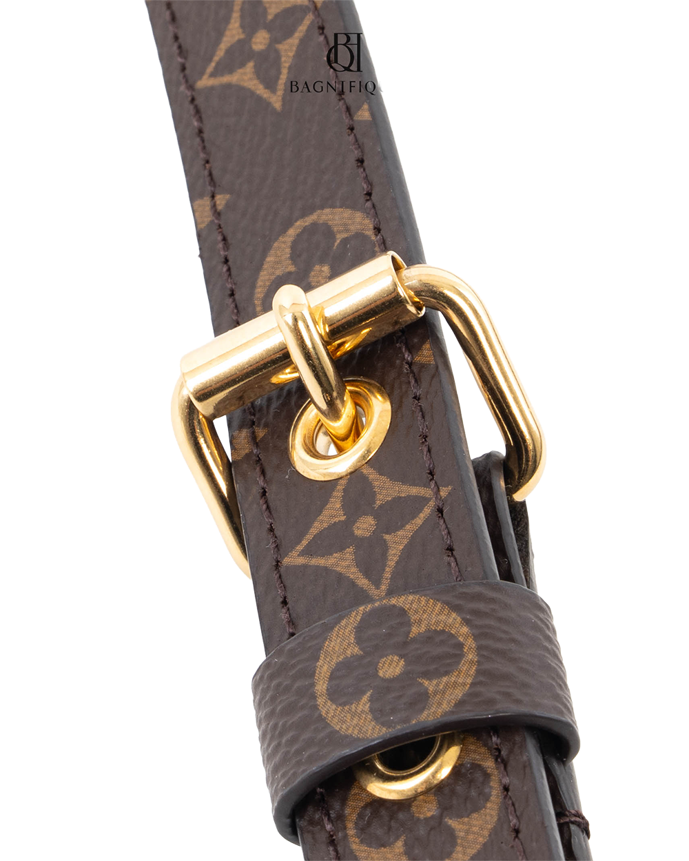 LV BAG STRAP BROWN MONOGRAM CANVAS GHW 0330