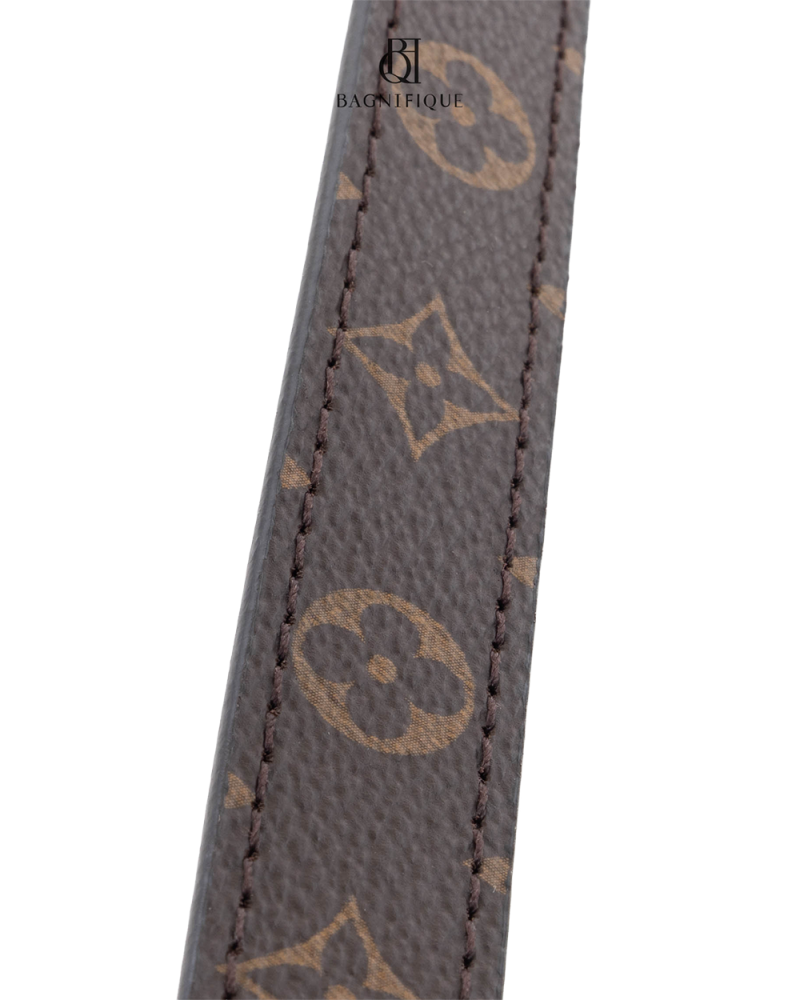 LV BAG STRAP BROWN MONOGRAM CANVAS GHW 0331
