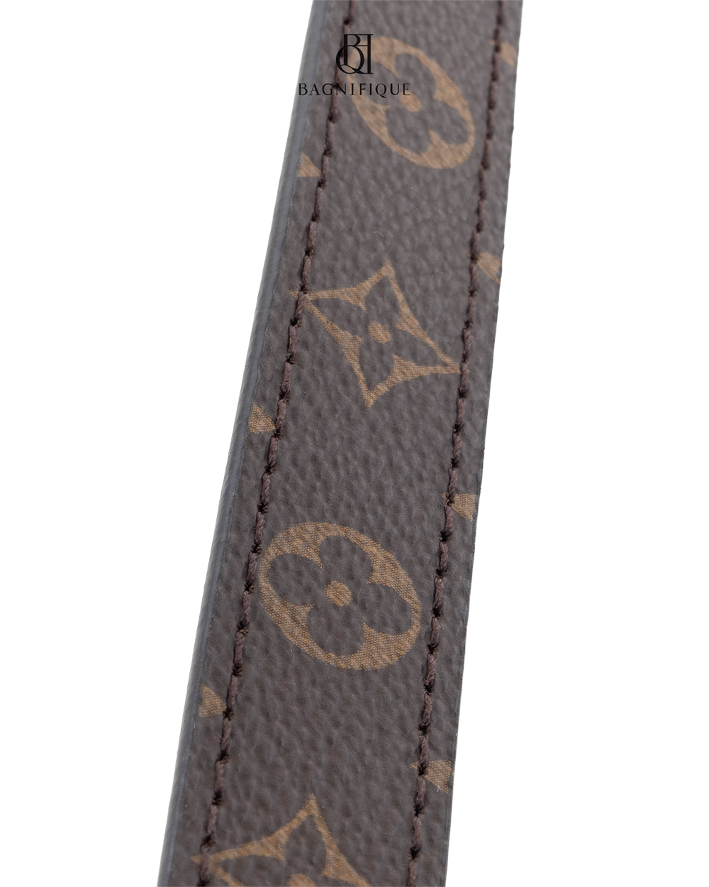 LV BAG STRAP BROWN MONOGRAM CANVAS GHW 0331