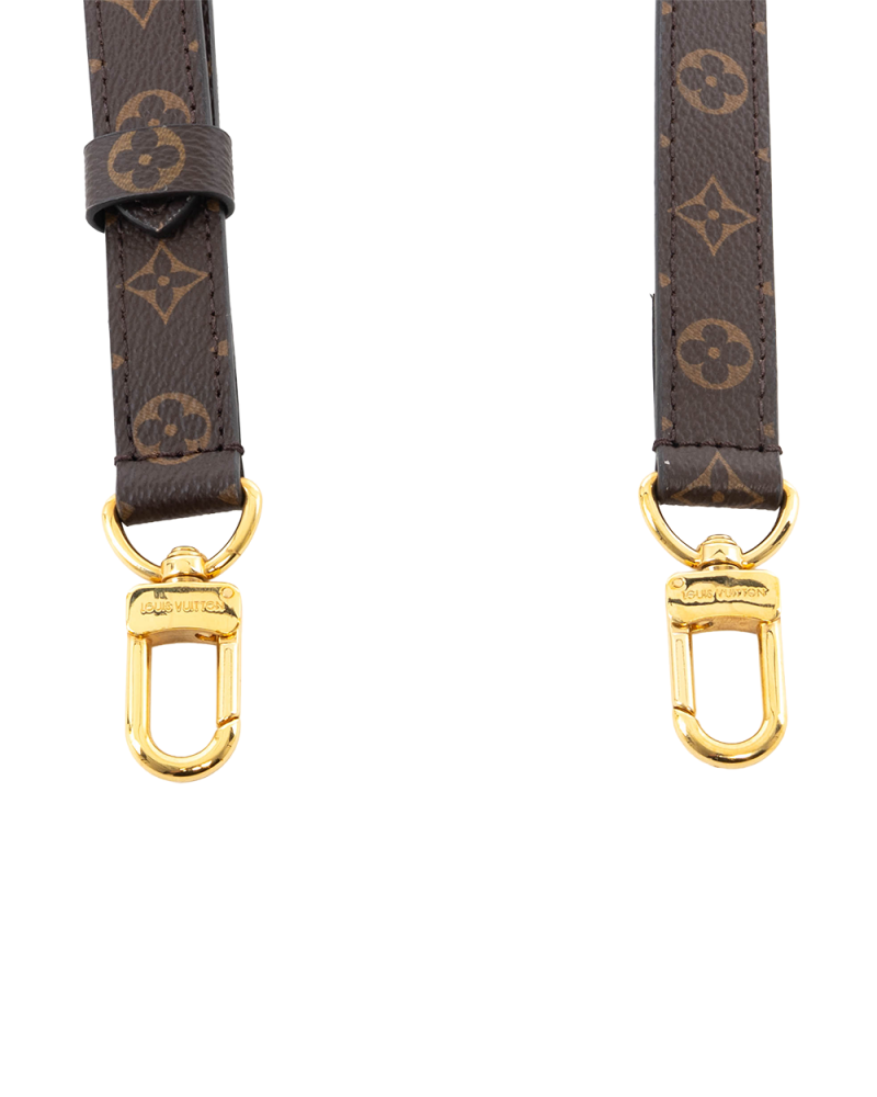 LV BAG STRAP BROWN MONOGRAM CANVAS GHW 0332