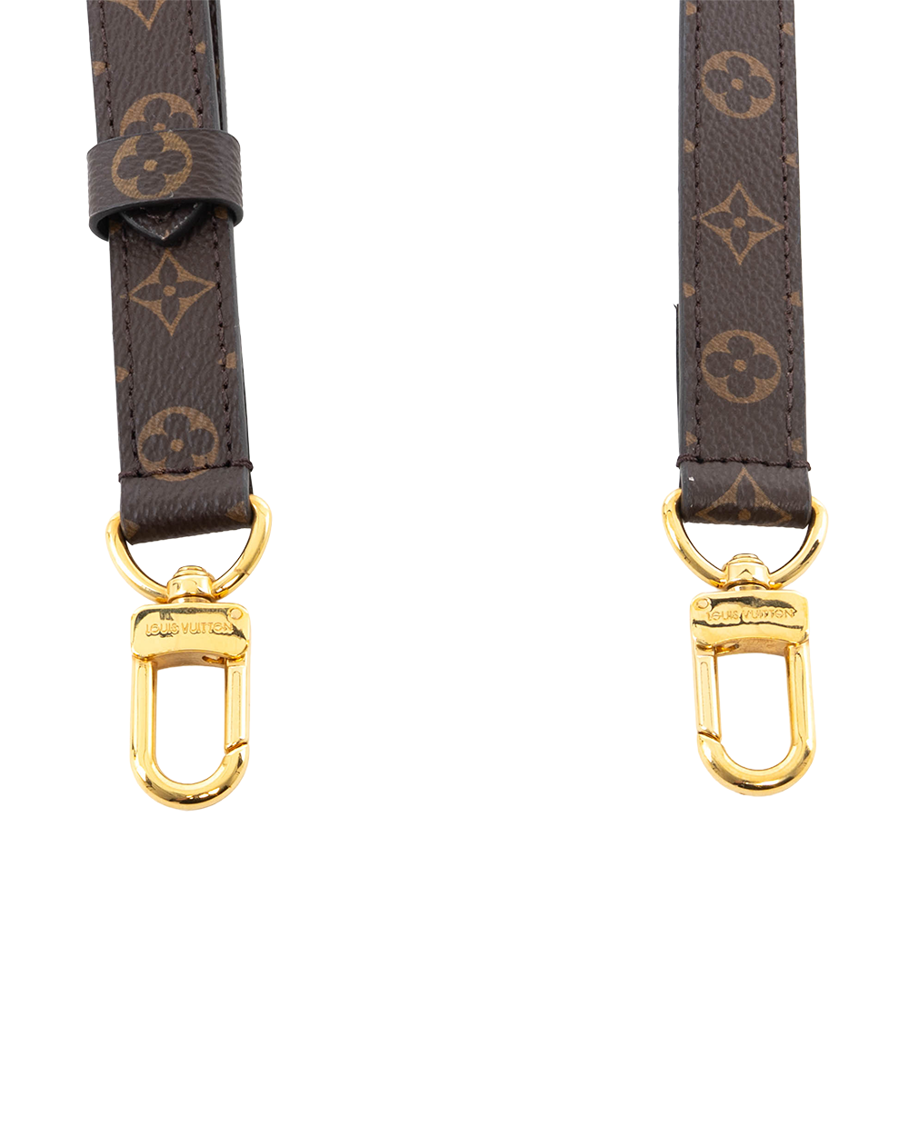 LV BAG STRAP BROWN MONOGRAM CANVAS GHW 0332