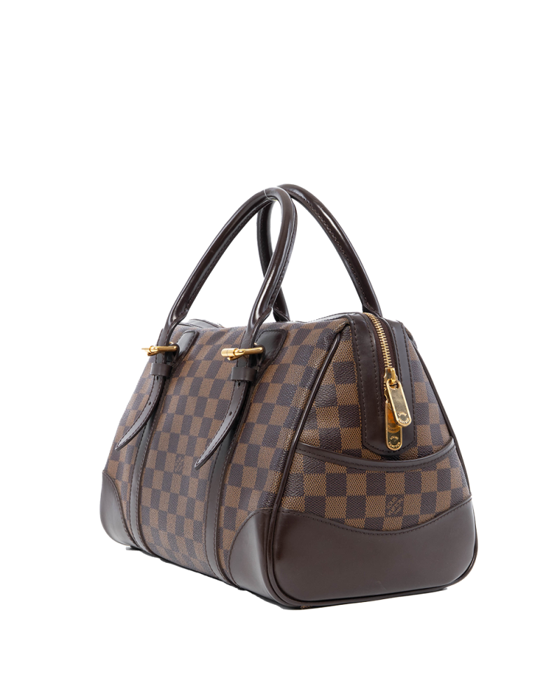 LV BERKELEY TOTE BAG 30 BROWN DAMIER CANVAS GHW DU1130 0172
