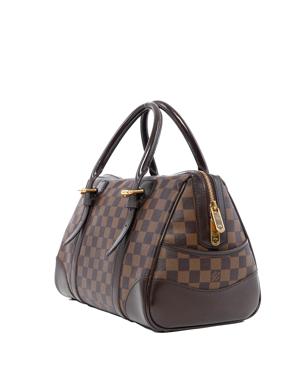 LV BERKELEY TOTE BAG 30 BROWN DAMIER CANVAS GHW DU1130 0172