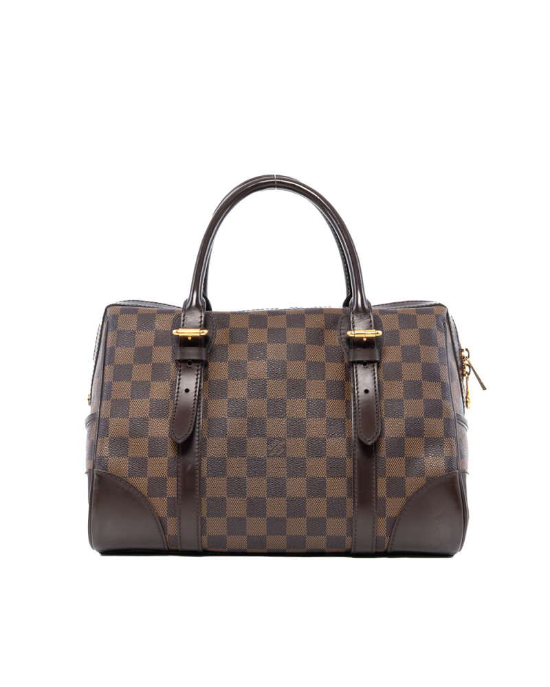 LV BERKELEY TOTE BAG 30 BROWN DAMIER CANVAS GHW DU1130 0173