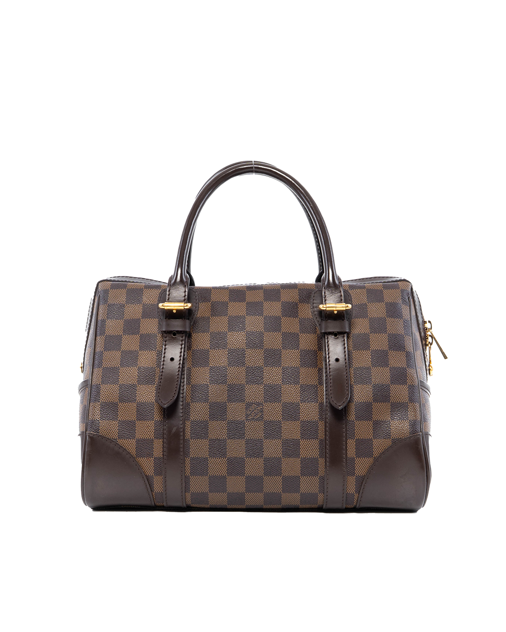 LV BERKELEY TOTE BAG 30 BROWN DAMIER CANVAS GHW DU1130 0173