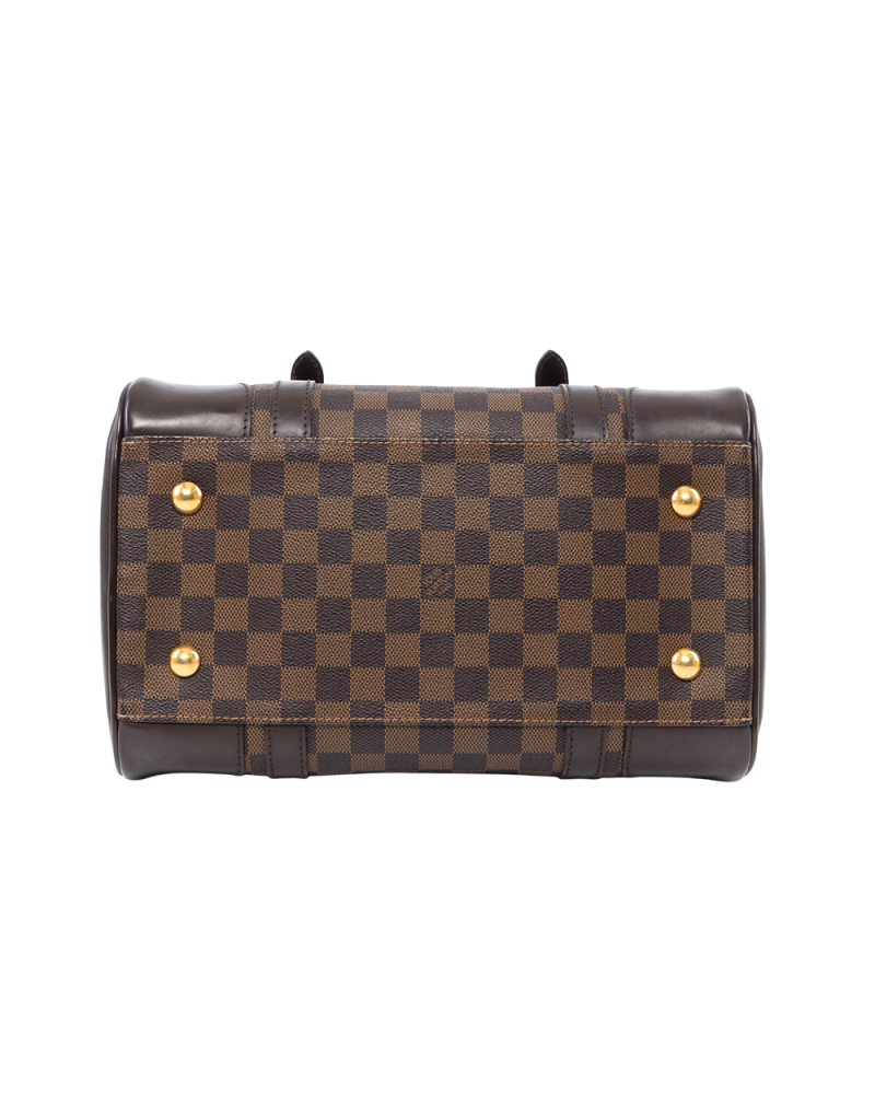 LV BERKELEY TOTE BAG 30 BROWN DAMIER CANVAS GHW DU1130 0178