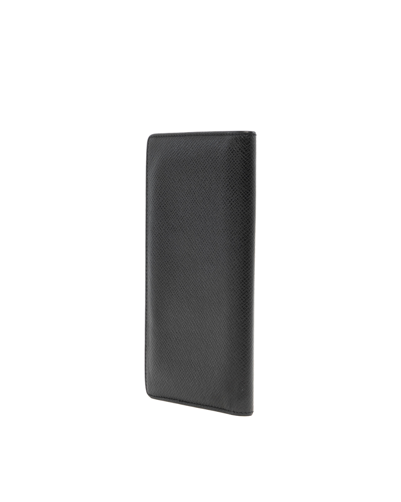 LV BRAZZA WALLET LONG BLACK TAIGA CALF CT0036 8051