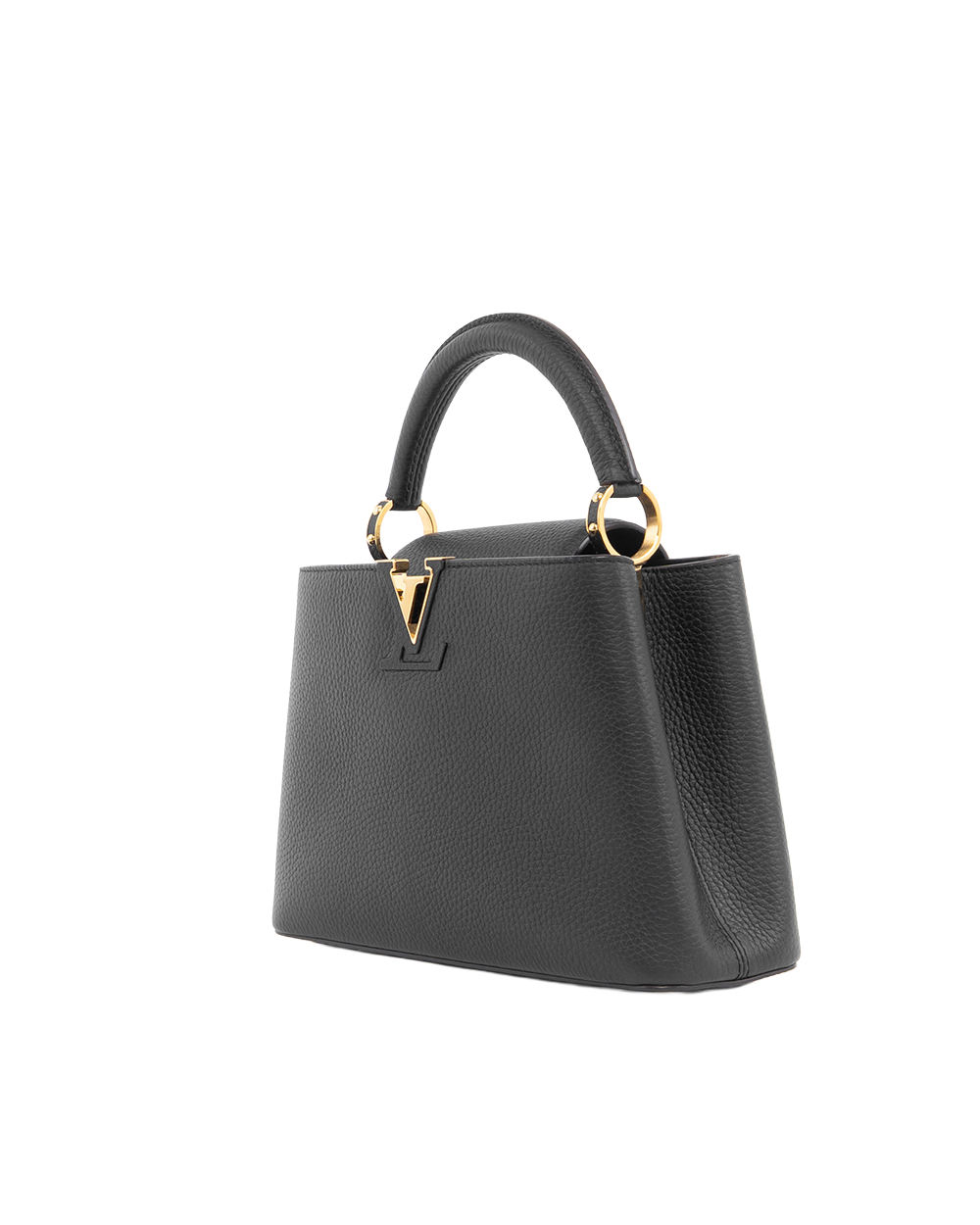 LV CAPUCINES BB BLACK TAURILLON GHW MICROCHIP 5301