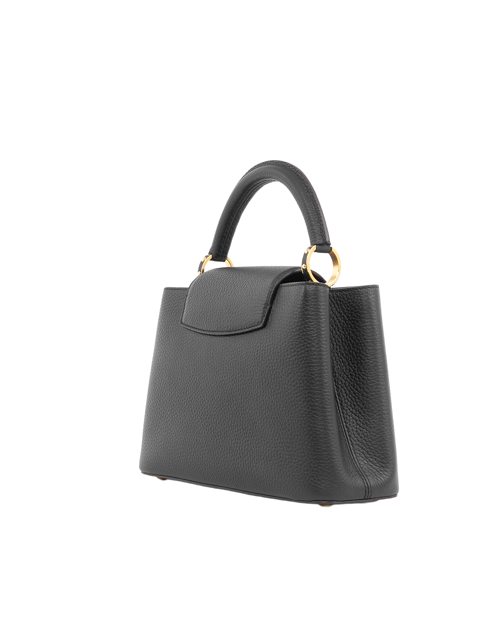 LV CAPUCINES BB BLACK TAURILLON GHW MICROCHIP 5302