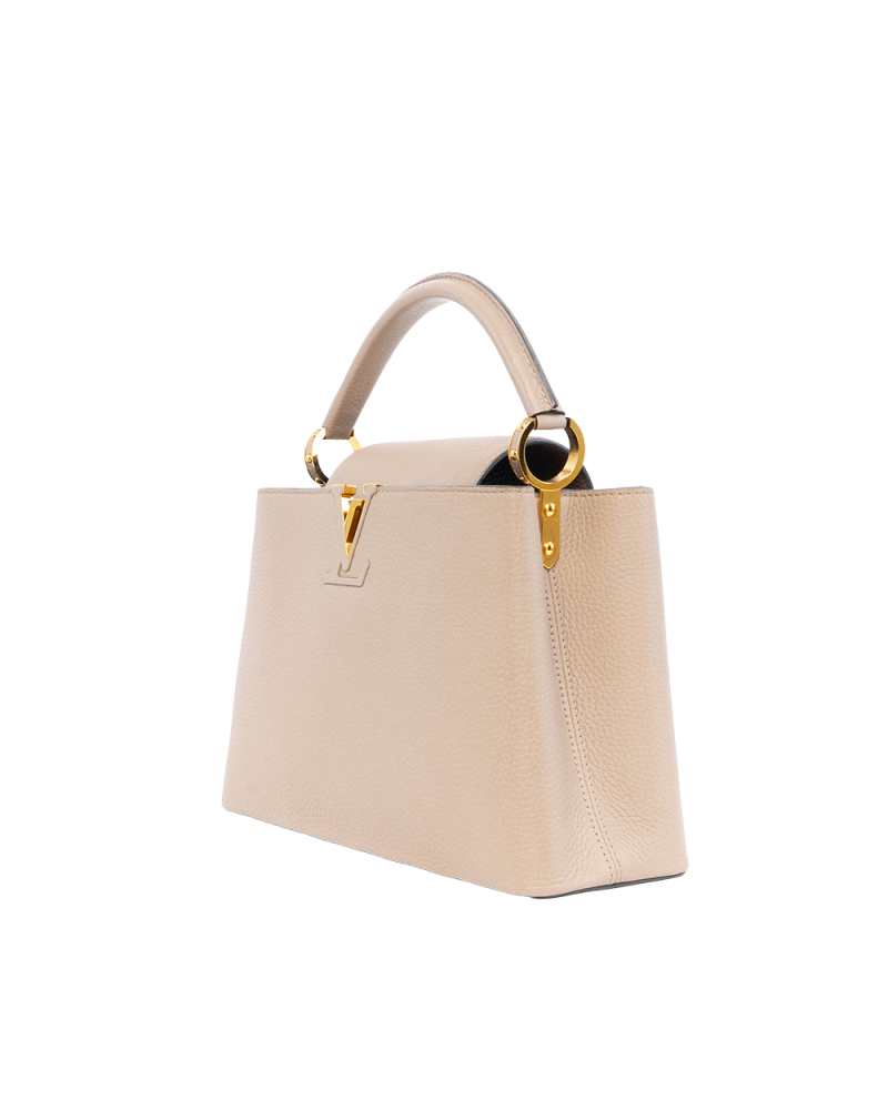 LV CAPUCINES MM GRAY CALF GHW 4154
