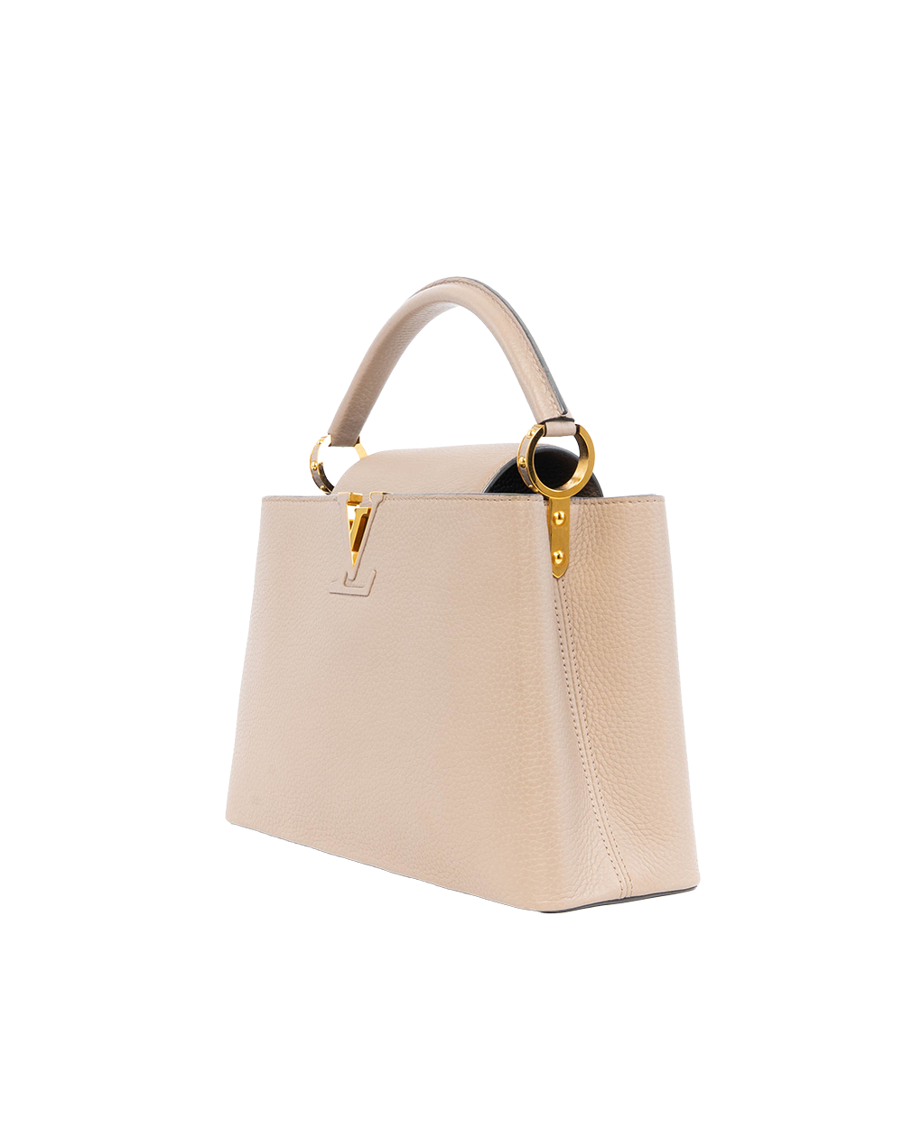 LV CAPUCINES MM GRAY CALF GHW 4154