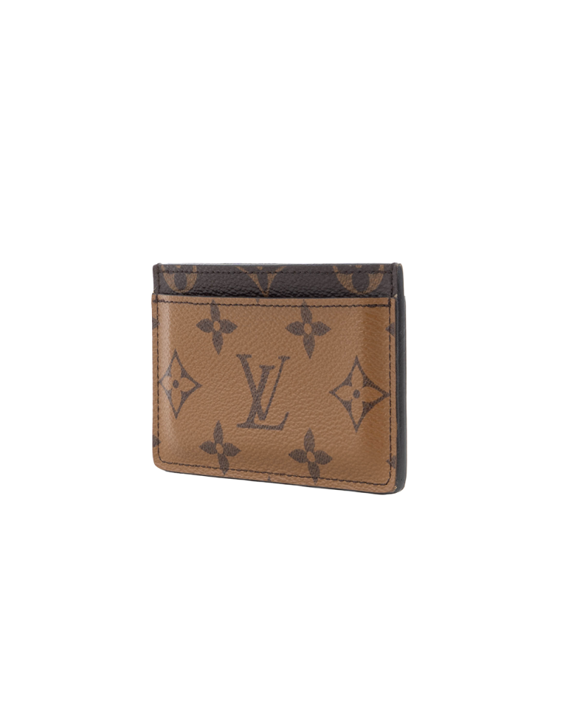 LV CARD SLOT SHORT BROWN MONOGRAM REVERSE MICROCHIP 5428