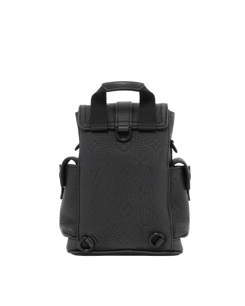 LV CHRISTOPHER NANO BLACK EMBOSSED CALF BHW SHW MICROCHIP 1037