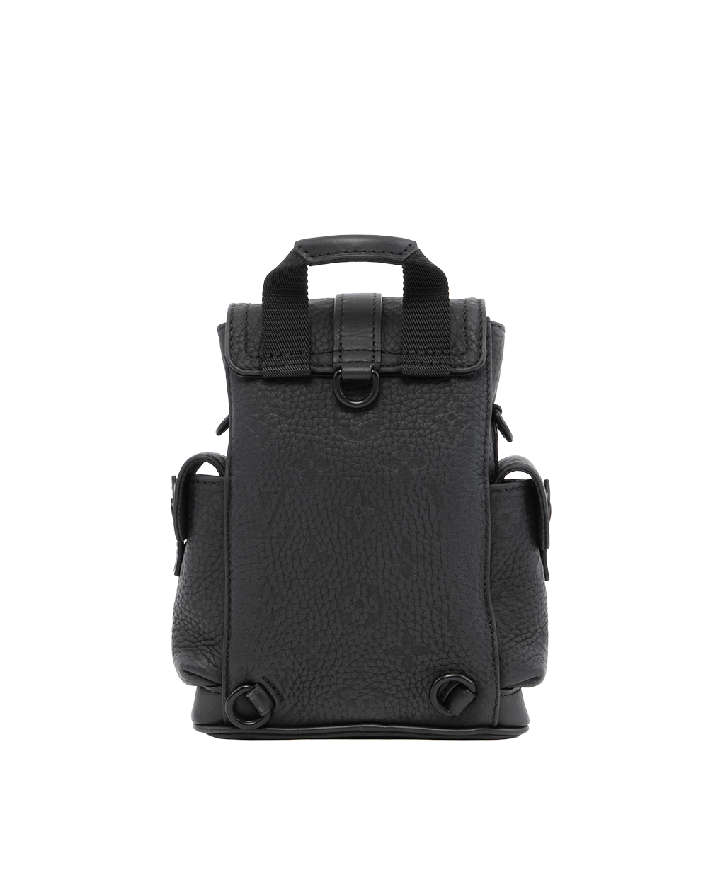 LV CHRISTOPHER NANO BLACK EMBOSSED CALF BHW SHW MICROCHIP 1037