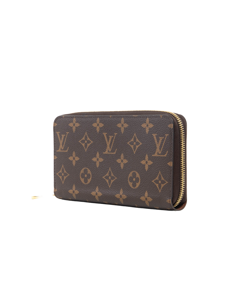 LV CLEMENCE WALLET LONG BROWN MONOGRAM CANVAS GHW MICROCHIP 0174