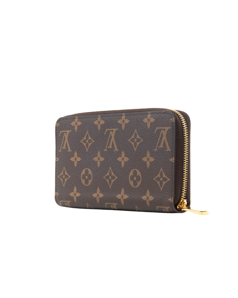 LV CLEMENCE WALLET LONG BROWN MONOGRAM CANVAS GHW MICROCHIP 0175